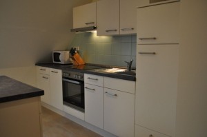 Die Küchenzeile der Ferienwohnung "Leine" - alles, was Sie zum Kochen benötigen
